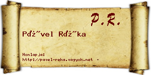 Pável Réka névjegykártya