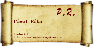 Pável Réka névjegykártya